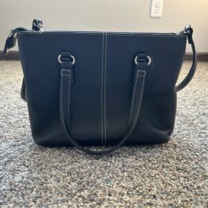 Fossil Black Leather Shoulder Purse